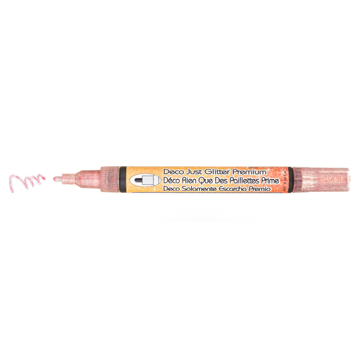 DECOCOLOR FABRIC MARKER JUST GLITTER RED
