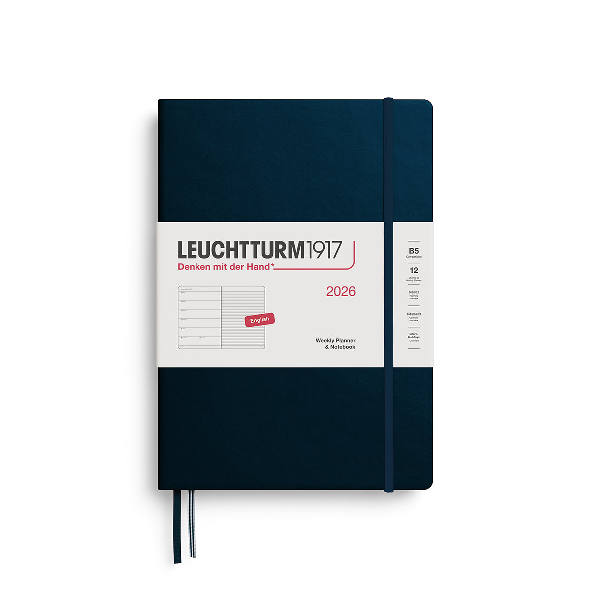 DEEP SEA, WEEKLY PLANNER &amp; NOTEBOOK COMPOSITION (B5) 2026, ENGLISH