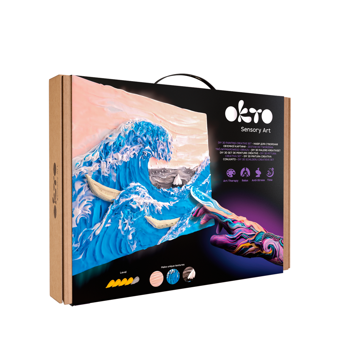SENSORY ART 3D CLAY PAINTING KITS, THE GREAT WAVE, HOKUSA9