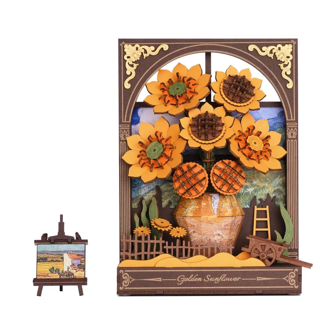 3D WOODEN PUZZLE GOLDEN SUNFLOWER