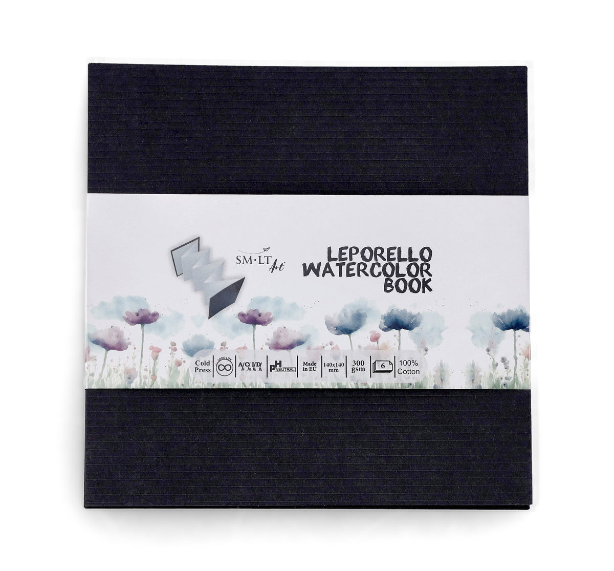 LEPORELLO WATERCOLOR BOOK - 100% COTTON 140 X 140MM
