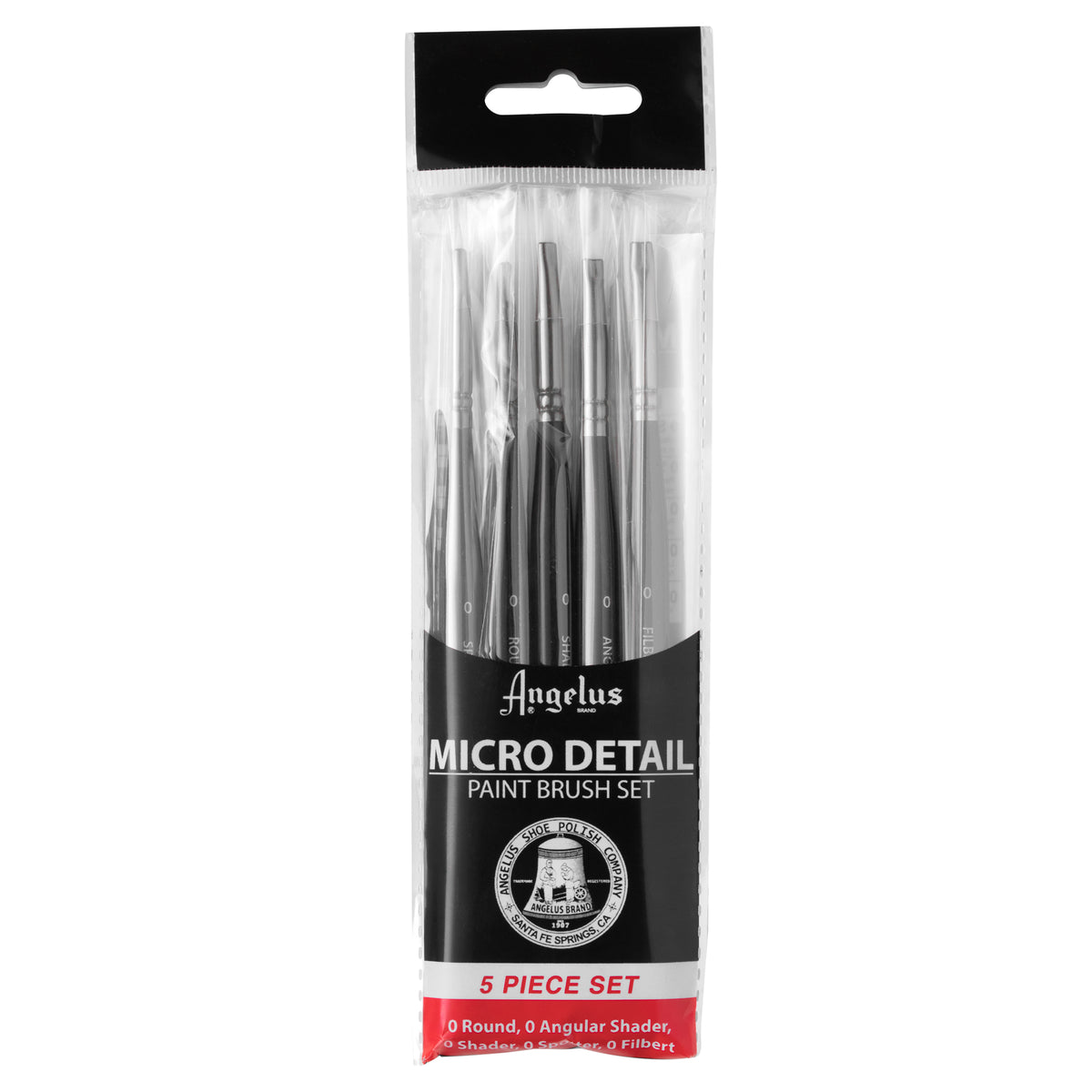 LEATHER PAINT BRUSHES MICRO DETAIL  5 SET