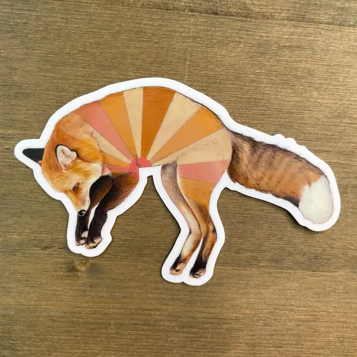 VINYL STICKERS - JUMPING RED FOX