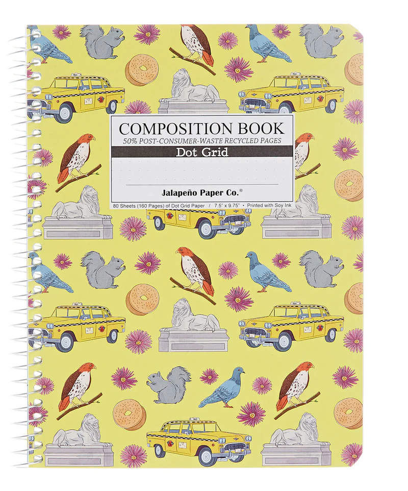 COMPOSITION BOOK JALAPENO PAPER SPIRAL  MANHATTAN - DOT GRID