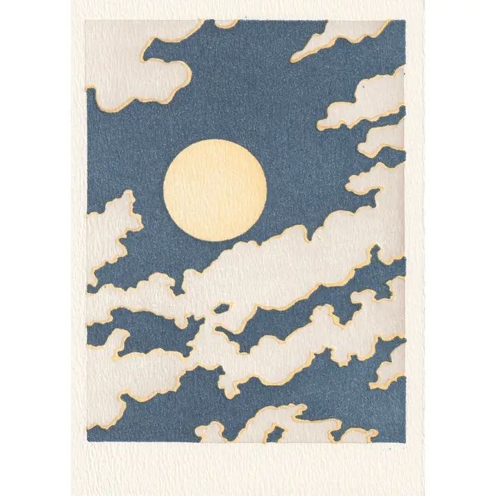 SATURN PRESS CARD -PARTLY CLOUDY