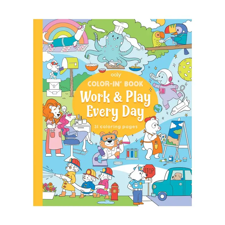 COLOR-IN&#39; BOOK - WORK AND PLAY EVERYDAY