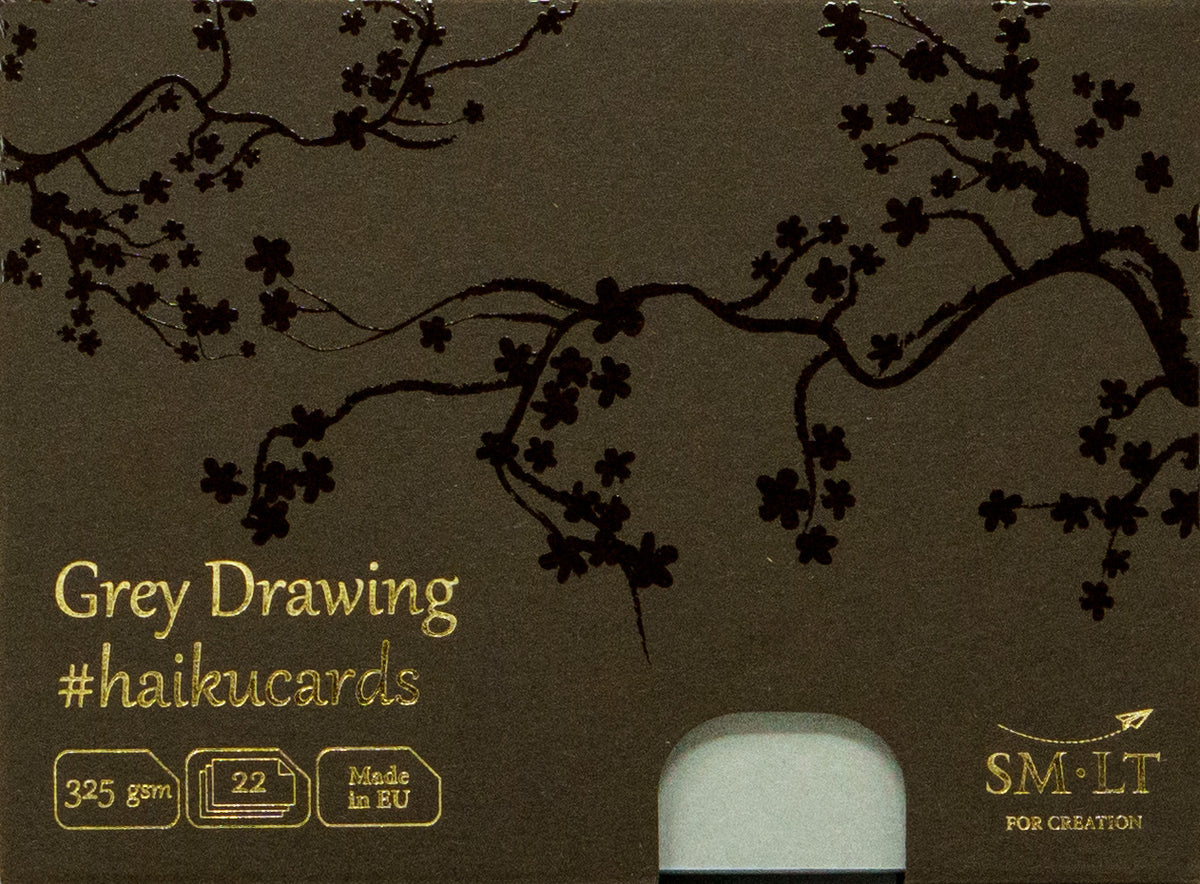 GREY CARDBOARD CARDS IN THE BOX (HAIKU CARDS) 147 X 106MM