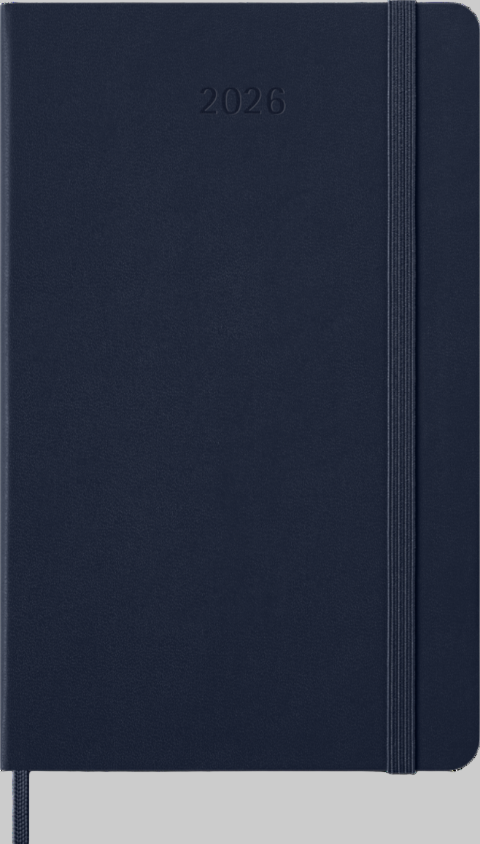MOLESKINE CLASSIC 12 MONTH 2026 DAILY PLANNER, HARD COVER, LARGE (5" X 8.25"), SAPPHIRE