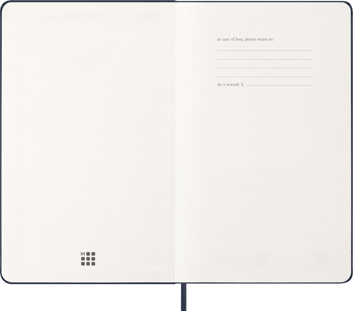 MOLESKINE CLASSIC 12 MONTH 2026 DAILY PLANNER, HARD COVER, LARGE (5" X 8.25"), SAPPHIRE