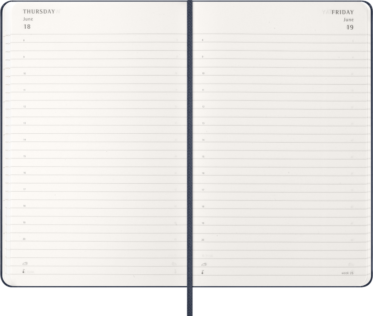 MOLESKINE CLASSIC 12 MONTH 2026 DAILY PLANNER, HARD COVER, LARGE (5" X 8.25"), SAPPHIRE