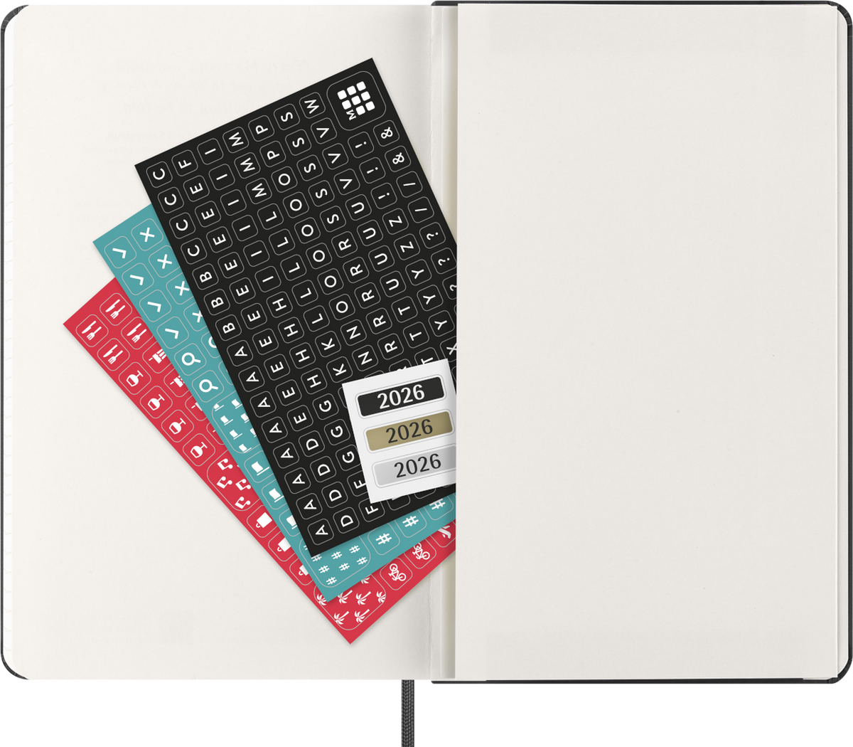 MOLESKINE CLASSIC 12 MONTH 2026 DAILY PLANNER, HARD COVER, POCKET (3.5" X 5.5"), BLACK,