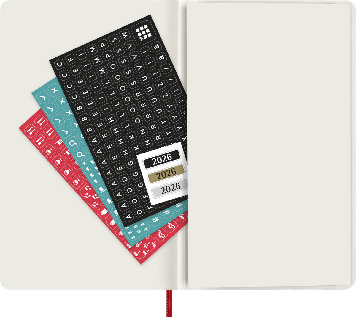 MOLESKINE CLASSIC 12 MONTH 2026 DAILY PLANNER, HARD COVER, LARGE (5" X 8.25"), SCARLET