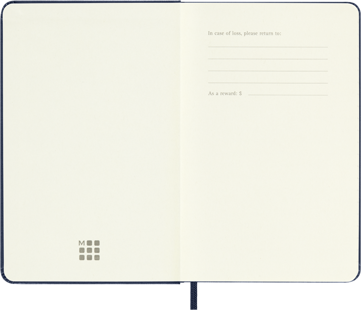 MOLESKINE CLASSIC 12 MONTH 2026 DAILY PLANNER, HARD COVER, POCKET (3.5" X 5.5"), SAPPHI