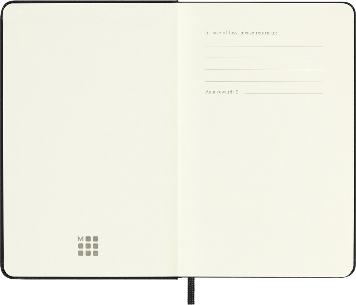 MOLESKINE CLASSIC 12 MONTH 2026 WEEKLY PLANNER, HARD COVER, POCKET (3.5" X 5.5"), BLACK