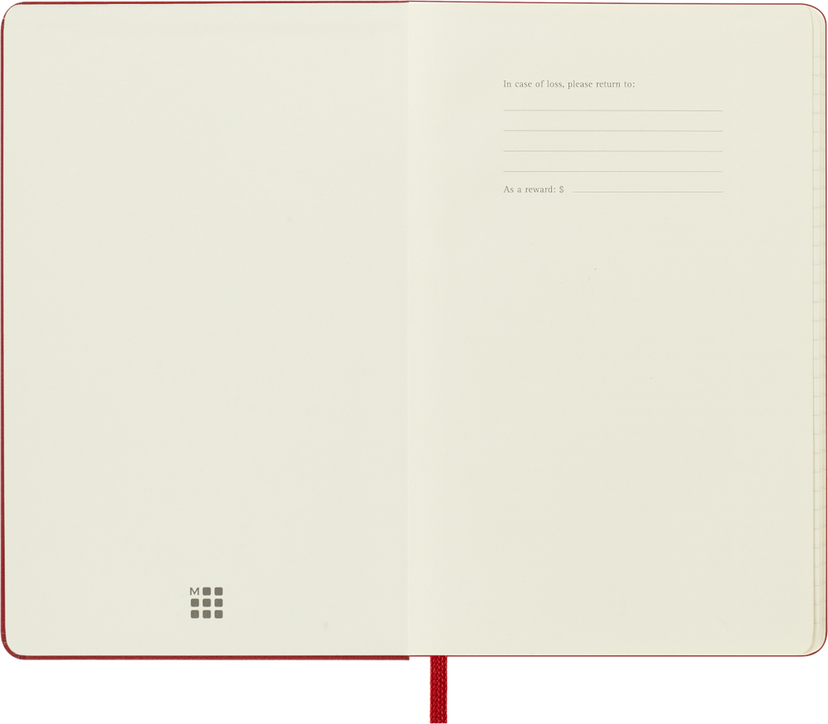 MOLESKINE CLASSIC 12 MONTH 2026 DAILY PLANNER, SOFT COVER, SCARLET RED, POCKET (3.5" X 5.5")