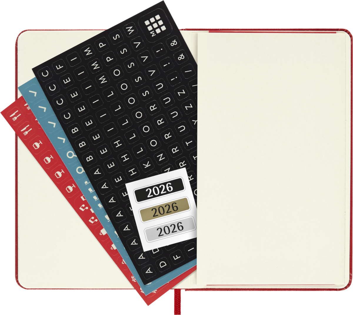 MOLESKINE CLASSIC 12 MONTH 2026 DAILY PLANNER, SOFT COVER, SCARLET RED, POCKET (3.5" X 5.5")