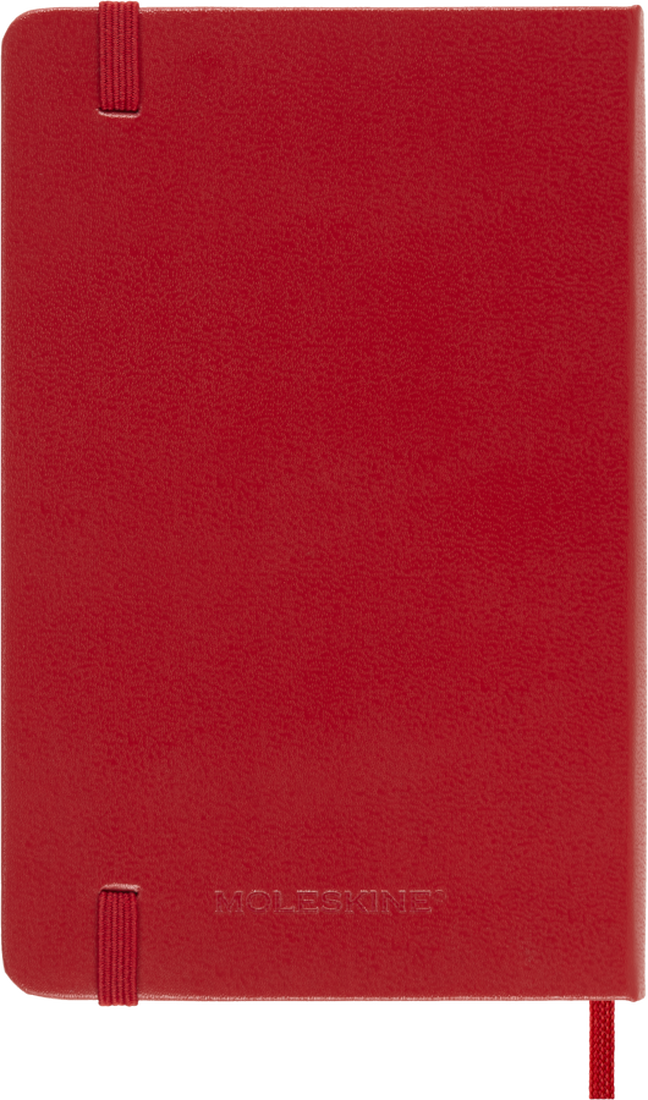 MOLESKINE CLASSIC 12 MONTH 2026 DAILY PLANNER, SOFT COVER, SCARLET RED, POCKET (3.5" X 5.5")