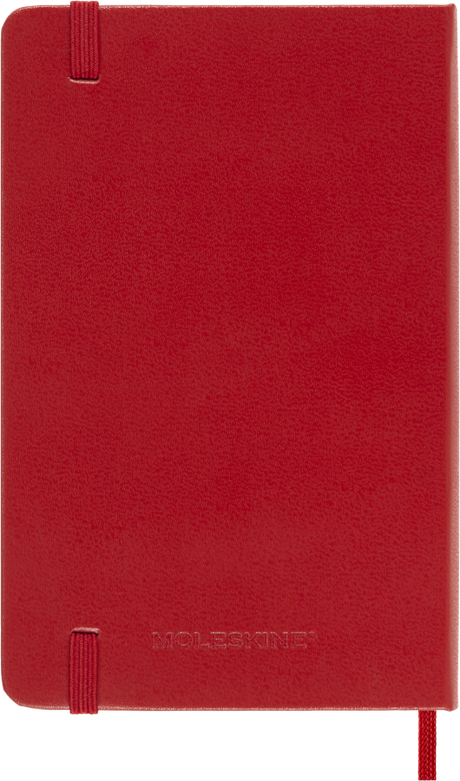 MOLESKINE CLASSIC 12 MONTH 2026 DAILY PLANNER, HARD COVER, POCKET (3.5" X 5.5"), SCARLET