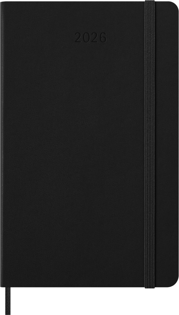 MOLESKINE CLASSIC 12 MONTH 2026 WEEKLY HORIZONTAL PLANNER, HARD COVER, LARGE (5" X 8.25"), BLACK
