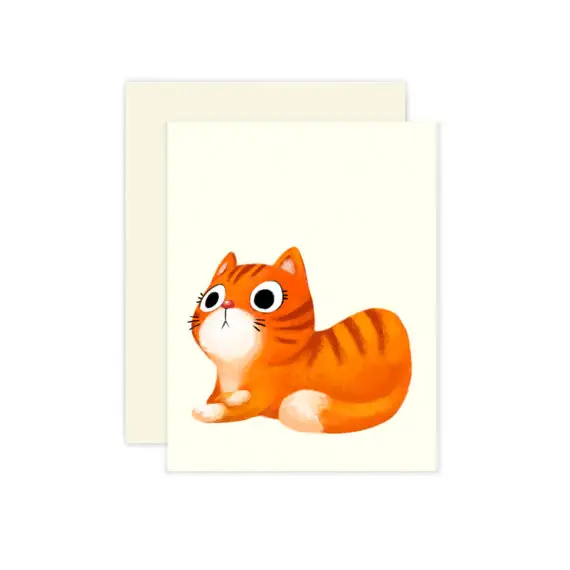ILLUSTRATION CARD ORANGE CAT