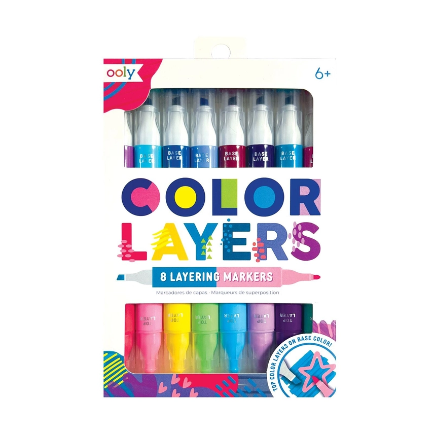 COLOR LAYERS: DOUBLE ENDED LAYERING MARKERS 8/PK
