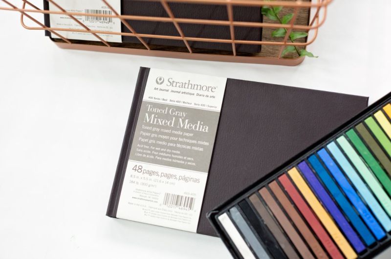 STRATHMORE 400 SERIES WATERCOLOR HARDCOVER WIREBOUND ART BOOK - 5-1/2" X 8-1/2", LANDSCAPE