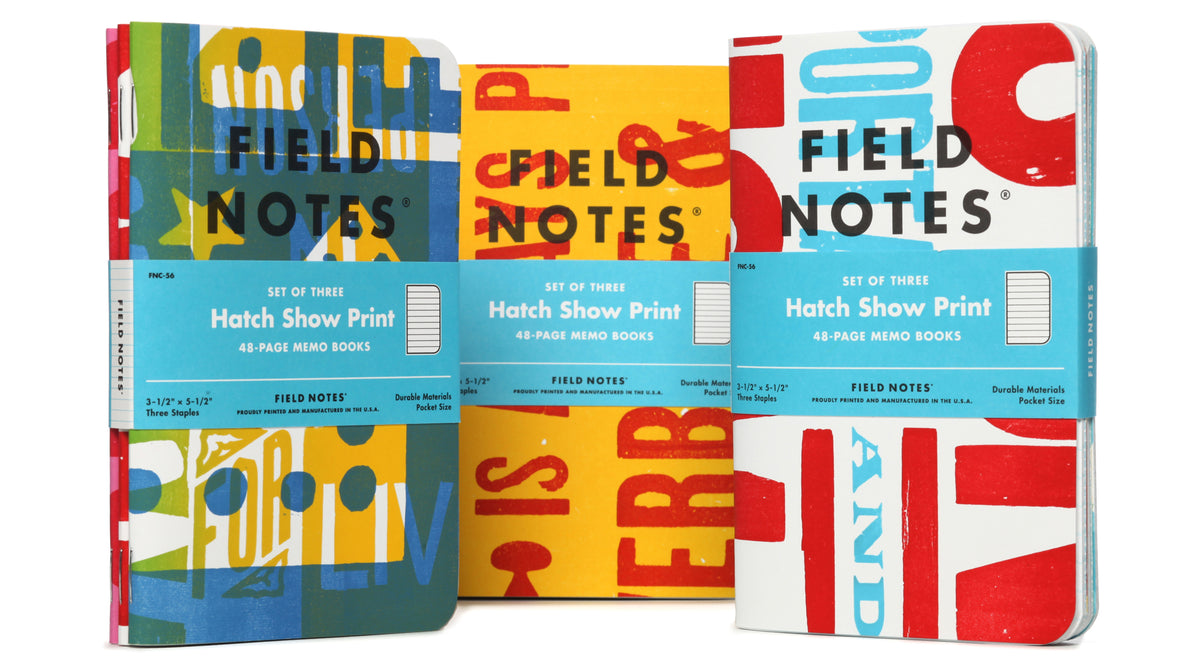 FIELD NOTES, HATCH SHOW PRINT 3 PACK
