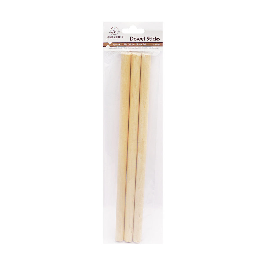 DOWEL STICKS,  NATURAL 3PC