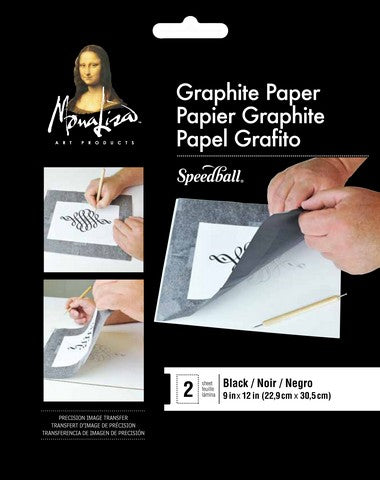 MONA LISA GRAPHITE PAPER BLACK 2/PK 9X12