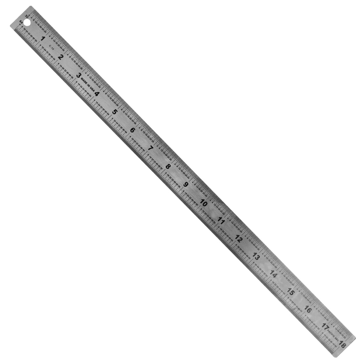 CORK BACK STAINLESS STEEL METAL RULER 18&quot;