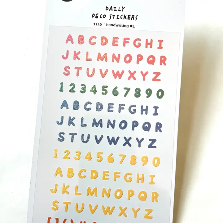 STICKERS - HANDWRITING COLORFUL LETTERS
