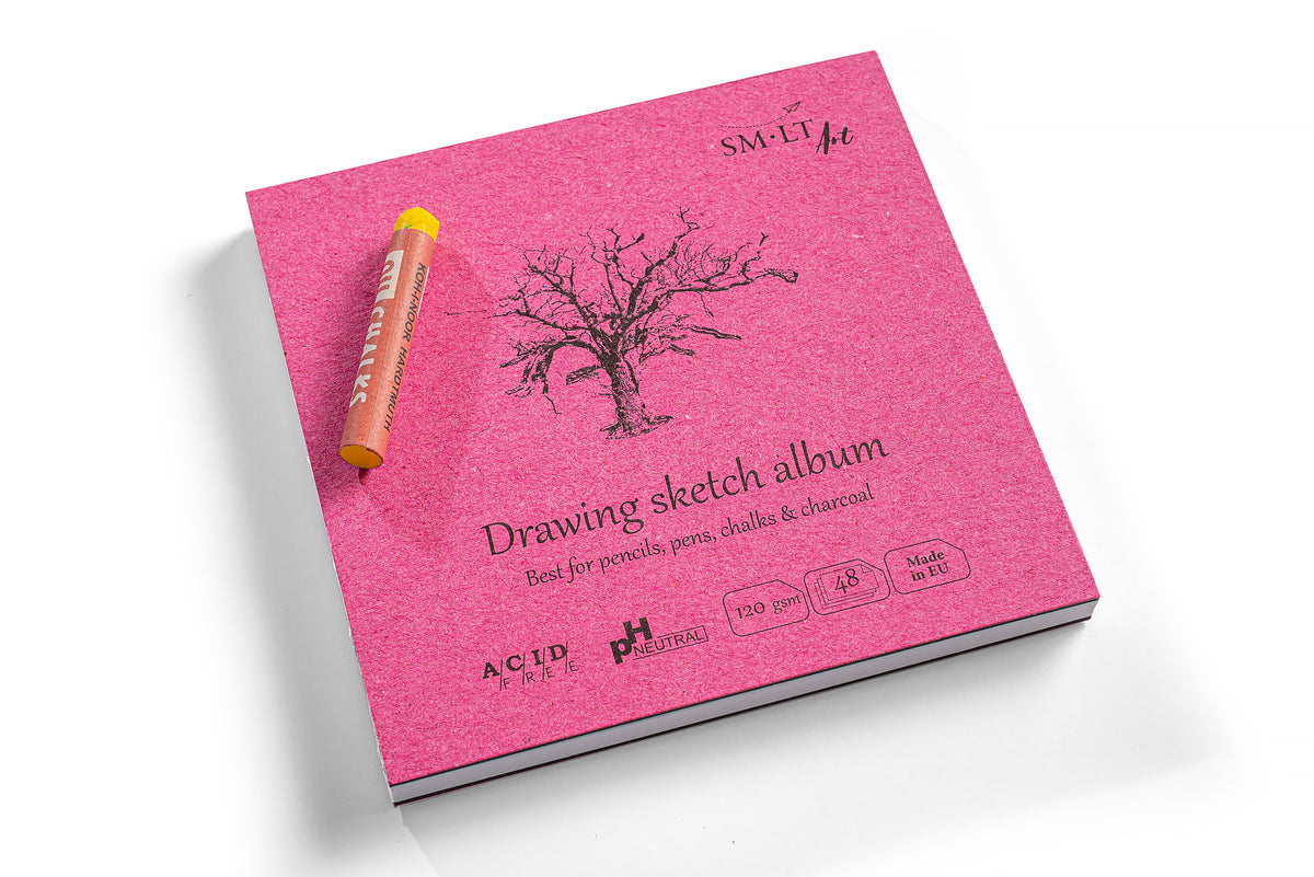 LAYFLAT DRAWING SKETCH ABLUM - AUTHENTIC 140MM X 140MM (SQUARE)