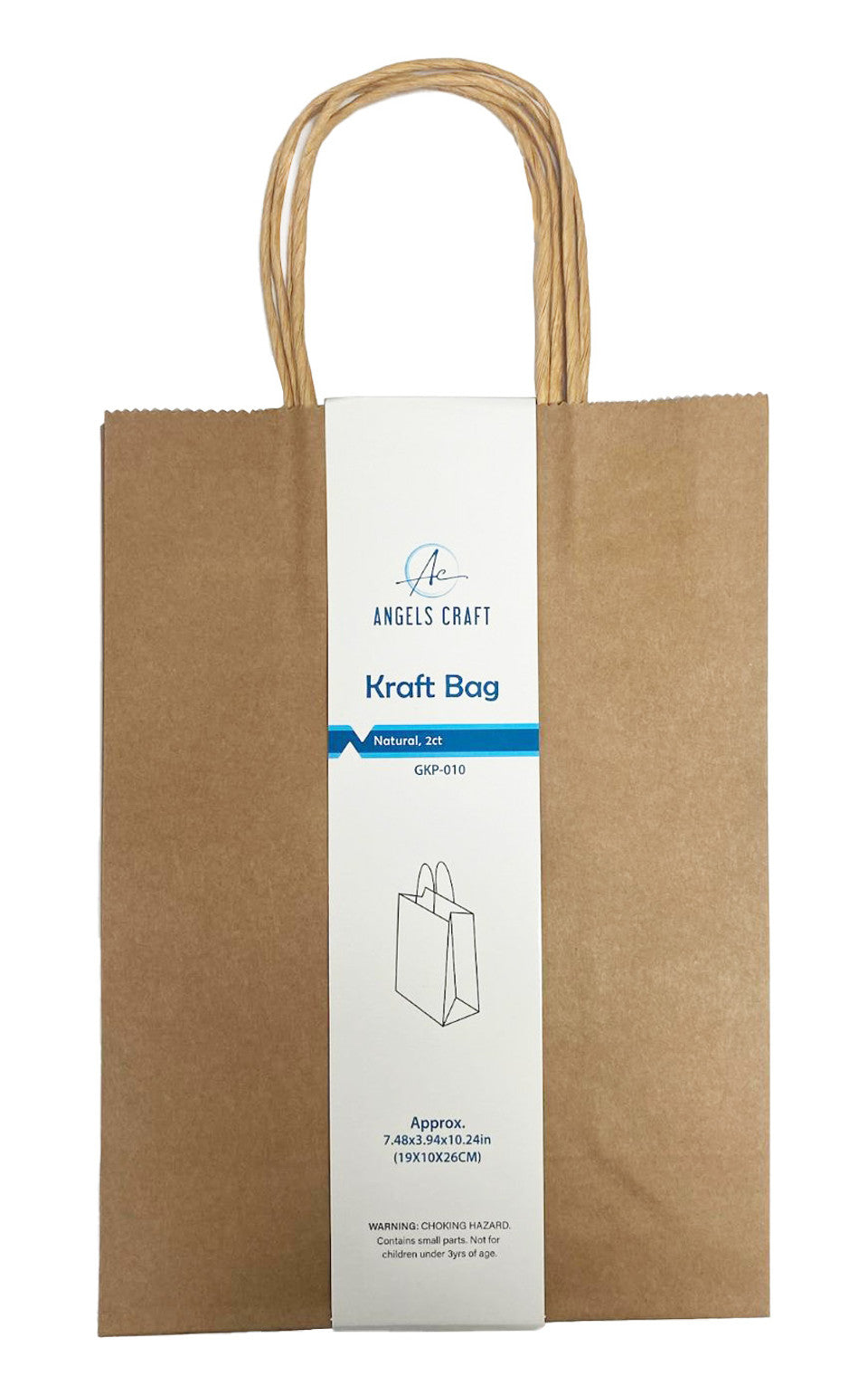 LARGE KARFT BAGS 120GSM 2 PACK - NATURAL
