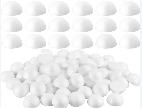 HALF POLYFOAM BALLS 20 PC - 2"