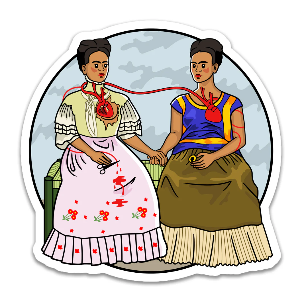VINYL STICKER-FRIDA KAHLO TWO FRIDAS