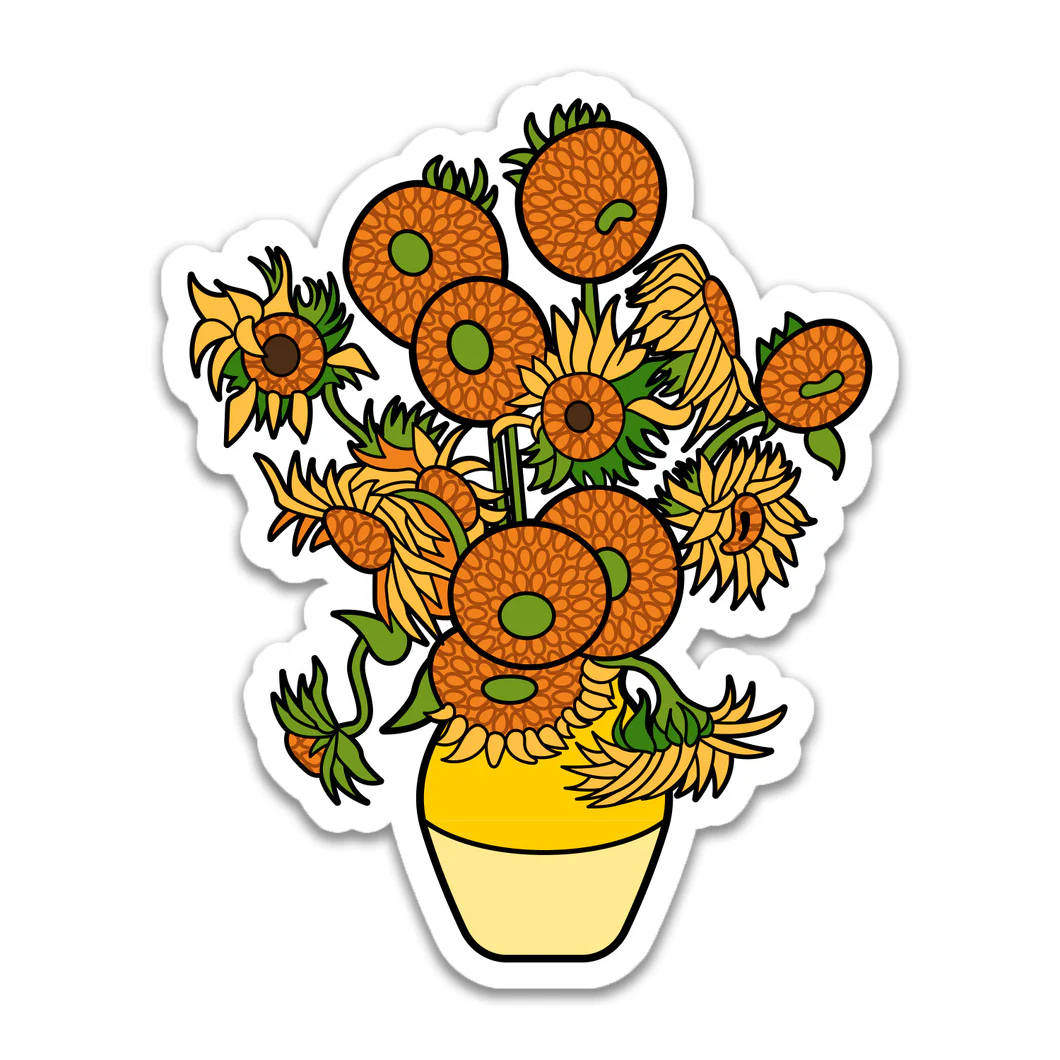 VINYL STICKER-VAN GOGH SUNFLOWERS