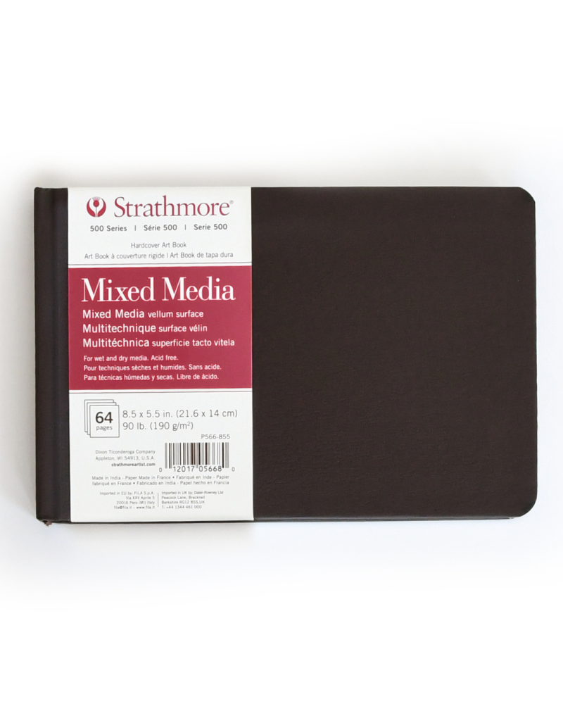STRATHMORE 500 SERIES MIXED MEDIA HARDCOVER HARDBOUND ART BOOK - 5-1/2" X 8-1/2", LANDSCAPE