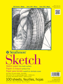 STRATHMORE 300 SERIES SKETCH HARDCOVER WIREBOUND ART BOOK - 5-1/2" X 8-1/2"