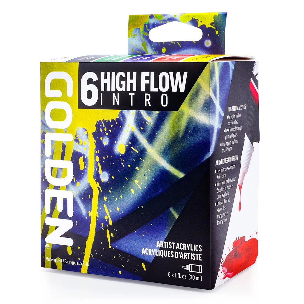 GOLDEN HIGH FLOW ACRYLICS 6-COLOR SET