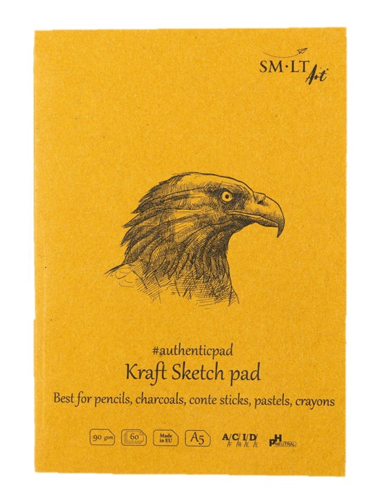 SKETCH PAD AUTHENTIC , KRAFT - A5