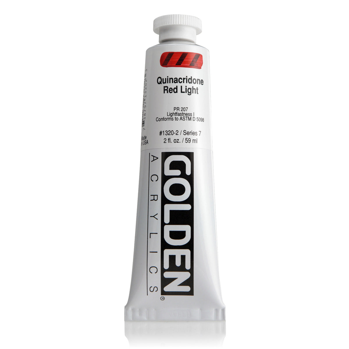 GOLDEN HEAVY BODY ACRYLIC QUINACRIDONE RED LIGHT 2oz