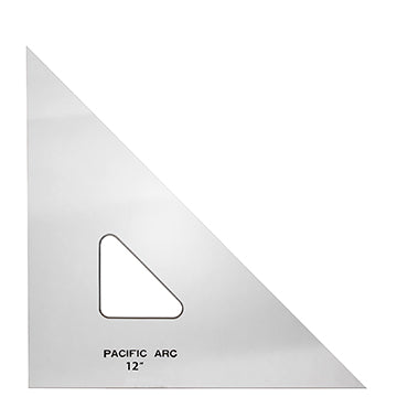 CLEAR PLAIN ACRYLIC 45/90 TRIANGLE 12&quot;