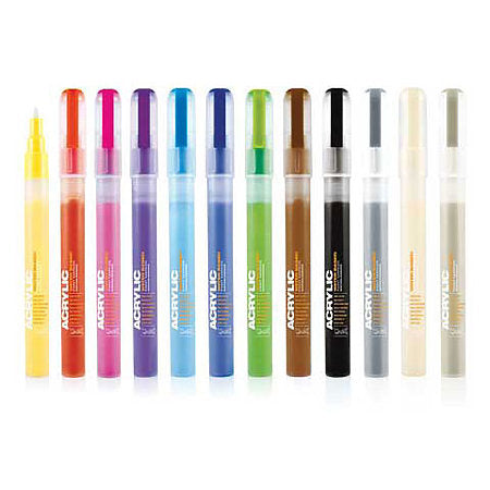 MONTANA ACRYLIC PAINT MARKER 2MM FINE NIB - SHOCK WHITE PURE