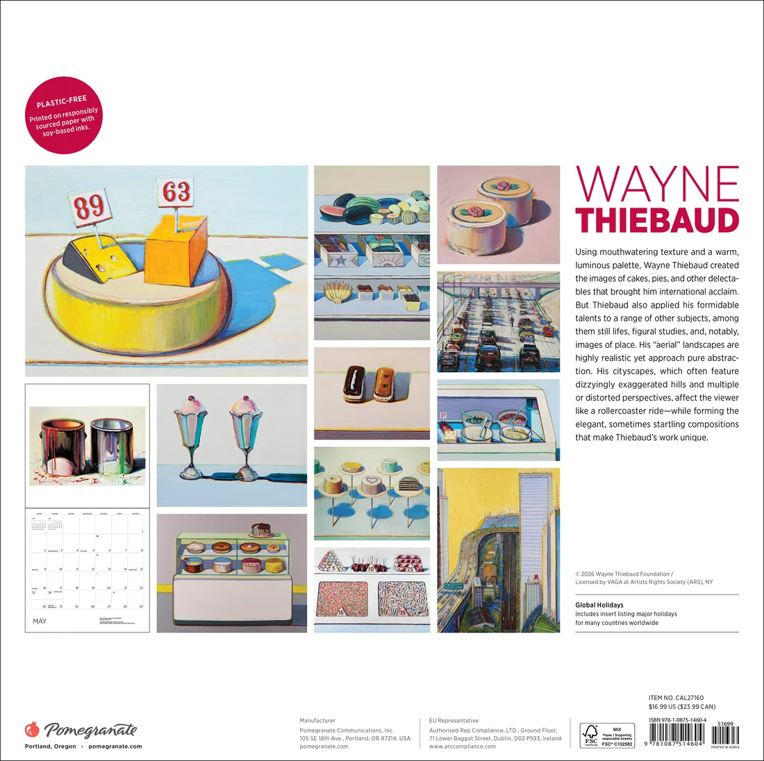 WALL CALENDAR 2027 - WAYNE THIEBAUD