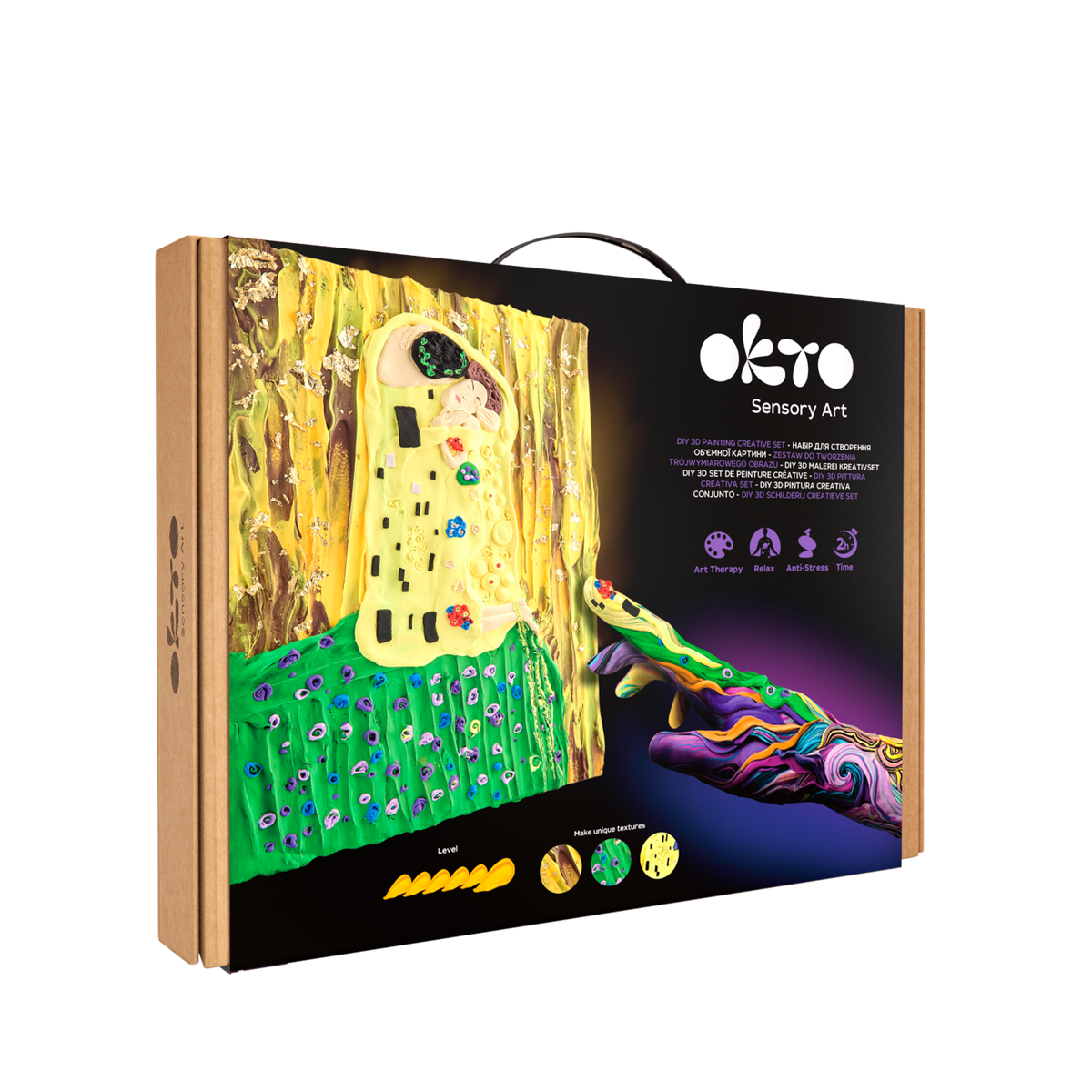 SENSORY ART 3D CLAY PAINTING KITS, KLIMT - THE KISS