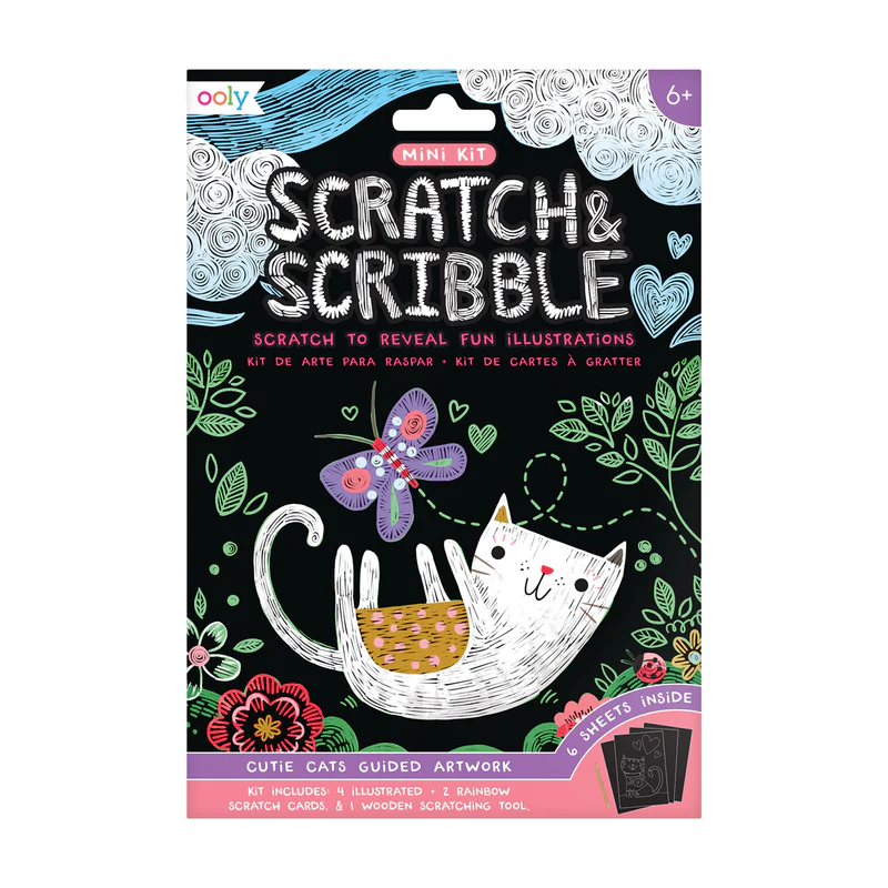 SCRATCH &amp; SCRIBBLE MINI - CUTIE CATS