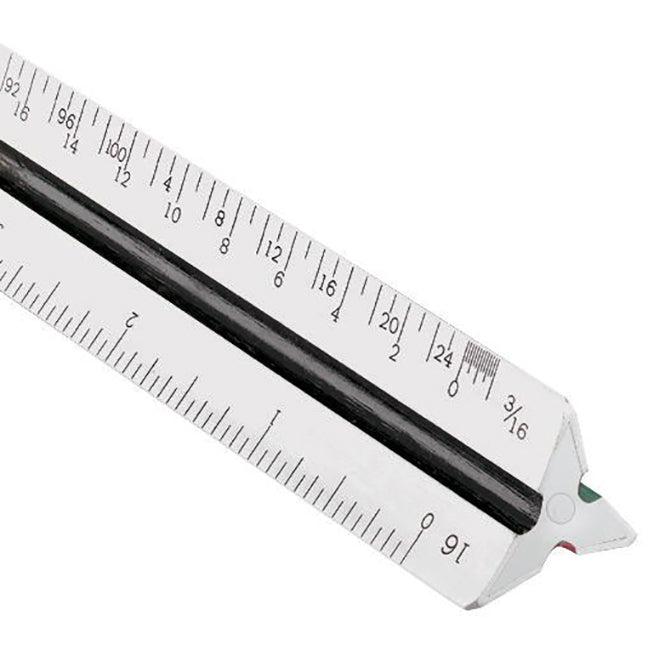 HIGH IMPACT PLASTIC ARCHITECT TRIANGULAR SCALE 12&quot;