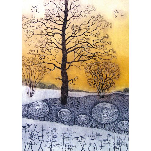 GREEN PEBBLE CARD - ASHDOWN, WINTER&#39;S DELIGHT