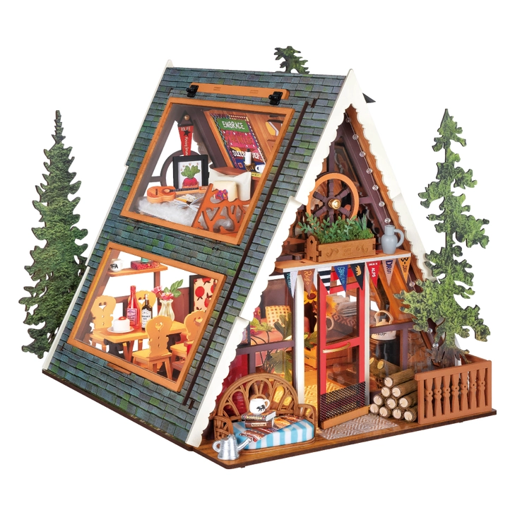 DIY MINIATURE HOUSE KIT - A-FRAME CABIN