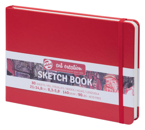 ART CREATION SKETCHBOOK RED 8.27&quot;X5.83&quot;